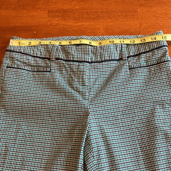 The Limited Womens Sz 6R Extra Stretch Skinny Trousers Green Purple White Check - Picture 13 of 15